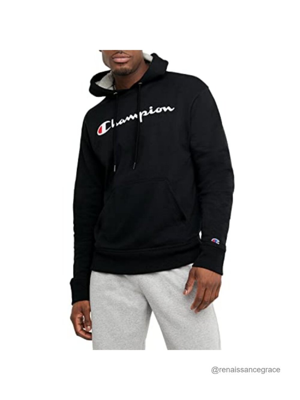 Champion Men's Midweight Fleece Pullover Hoodie Standard Fit Kangaroo Pocket